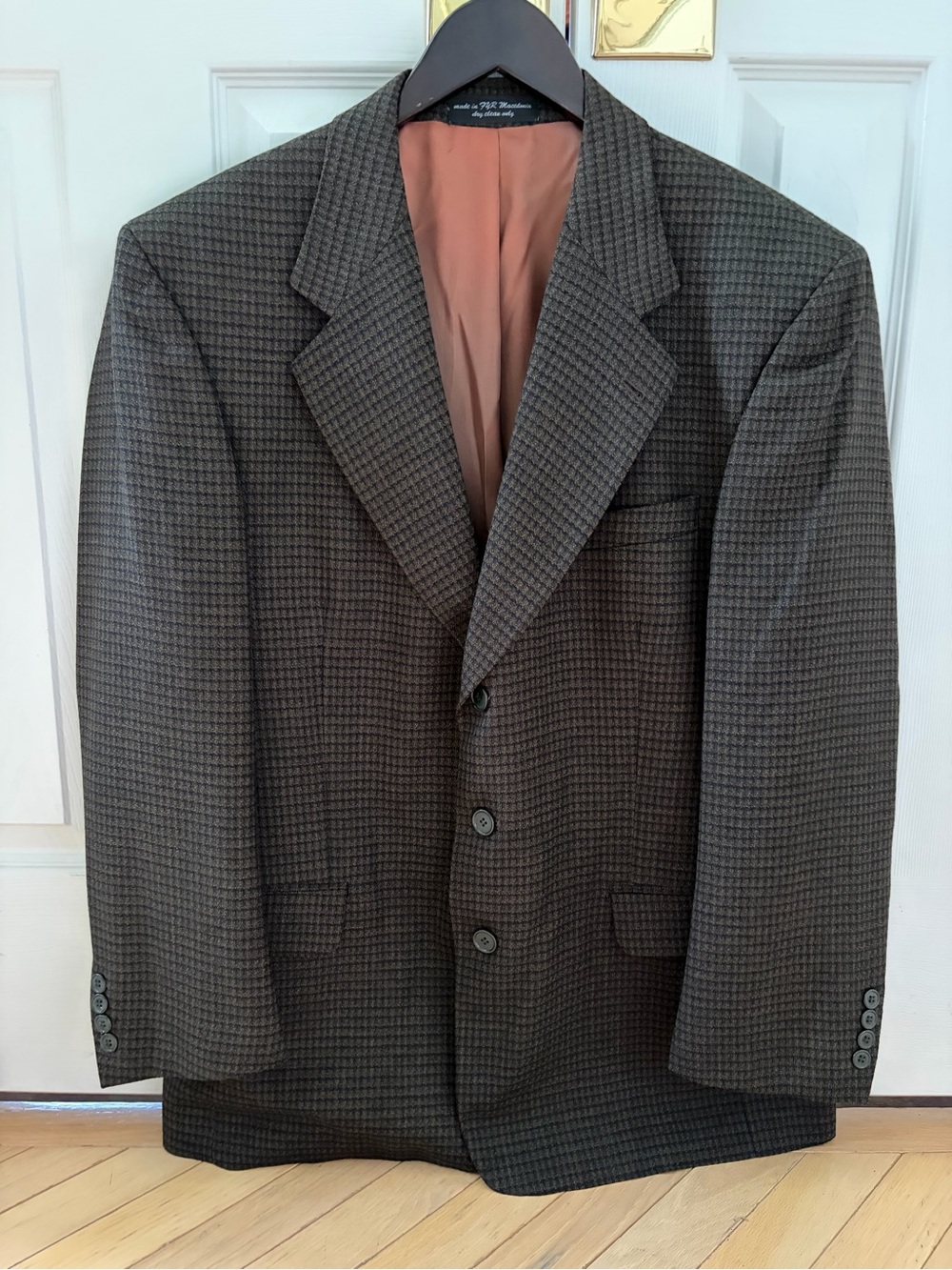 Men's Dark Checkered Blazer